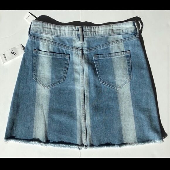 William Rast A-Line Jean Skirt Aqua Streak Denim - Picture 4 of 5